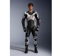 Alpinestars Gp Plus V4 Sprint 1Pc Leather Suit Black White Red Fluo, Size: 48