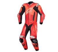 Alpinestars Gp Plus V4 Sprint 1Pc Motorcycle Motorbike Leather Suit Red Fluo Mid