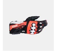 Alpinestars GP Pro V4 Leather Motorcycle Motorbike Gloves Black Red Fluo White