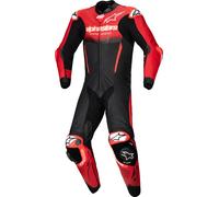 Alpinestars GP-R7 1-Piece Motorcycle Leather Suit, black-red, size 62 for Men