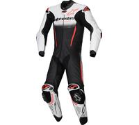 Alpinestars GP-R7 1-Piece Motorcycle Leather Suit, black-white-red, size 50 for Men