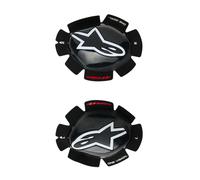 Alpinestars Gp Tech Knee Sliders - Knee Slider Black/White ((((((( Pair ))))))