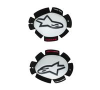 Alpinestars Gp Tech Knee Sliders - Knee Slider White/Black ((((((( Pair ))))))