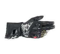 Alpinestars GP Tech V2 Black White Racing Motorcycle Gloves Knuckles Protection