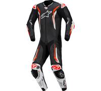 Alpinestars GP Tech V5 perforated 1- Piece Motorcycle Leather Suit, black-white-red, size 48 for Men
