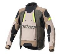 Alpinestars Harok Drystar Motorcycle Textile Jacket, green-brown, size M for Men