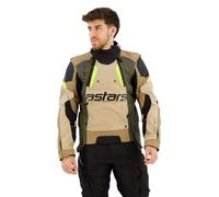Alpinestars Halo Drystar Motorcycle Textile Jacket, Black/Sand/Yellow, XL