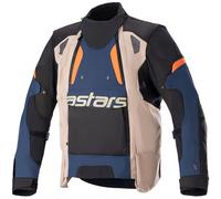 Alpinestars Halo Drystar Waterproof Vented Motorbike Jacket - Blue/Khaki/Orange