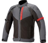 Alpinestars Headlands Drystar Motorcycle Textile Jacket, black-grey-red, size S