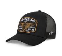 Alpinestars Heritage Patch Trucker Hat Baseball Cap Snap Back Black Red Khaki