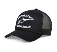 Alpinestars Heritage Trucker Hat Men's Baseball Cap, Black/Black/White, One Size
