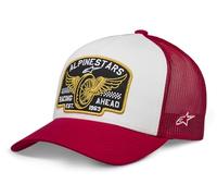 Alpinestars Heritage Patch Fashionable Casual Wear Trucker Cap White / Red