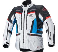 Alpinestars Honda Bogota Pro Drystar Waterproof Motorcycle Textile Jacket, grey-red-blue, size 3XL for Men