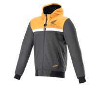 Alpinestars Honda Chrome Street Hoodie Black Melange Orange, Size: XL