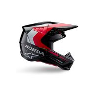 Alpinestars Honda SM5 Helmet ECE Black Red Glossy