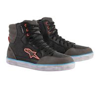 Alpinestars J-6 Waterproof Riding Motorbike Leather Shoes Black Anthracite Blue