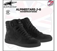 Alpinestars J6 WP Black Waterproof Suede Motorcycle Ankle Shoes US SIZES J-6