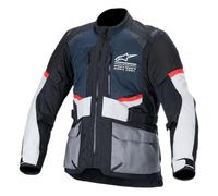 Alpinestars Andes Air Drystar waterproof Motorcycle Textile Jacket, black-white-blue, size L for Men