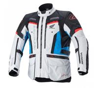Alpinestars Honda Bogota Pro Drystar Waterproof Motorcycle Textile Jacket, grey-red-blue, size XL for Men