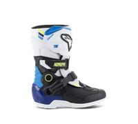 Alpinestars Kids Tech 3S Boots White Black Enamel Blue, Size: 10