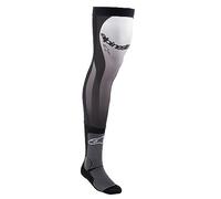 Alpinestars Knee Brace Motocross Socks, black/white, L/2XL