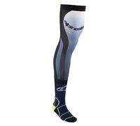 Alpinestars Knee Brace Motocross Socks, blue/yellow, S/M