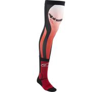 Alpinestars Knee Brace Motocross Socks, red/white, size L/2XL