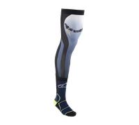 Alpinestars Knee Brace Motocross Socks, blue-yellow, size S M