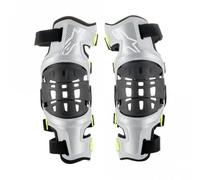 Alpinestars Knee Brace Set Pair Bionic-7 Large Silver Yellow Fluo MX Enduro