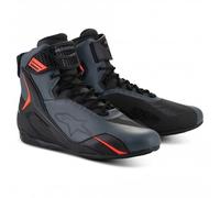 Alpinestars Lace-Up Boots - Men's Faster-4 Riding Shoes (Black/Grey/Red Fluo)