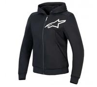 Alpinestars Ladies Armoured Hoodie - Stella Chrome V2 SPORT (Black/White)