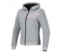 Alpinestars Ladies Hoodie Jacket - Stella Chrome V2 SPORT (Grey Heather/Pink)