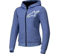 Alpinestars Ladies Stella Chrome V2 Motorcycle Sport Hoodie - Blue/Violet /White