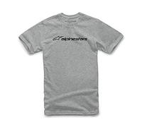 Alpinestars, Linear Combo Tee, Short Sleeve Shirt, Grey Heather/Black, S, Man