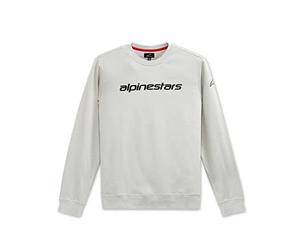 Alpinestars, Linear Crew Fleece, Sweatshirt, Silver/Black, L, Men's