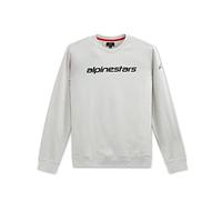 Alpinestars, Linear Crew Fleece, Sweatshirt, Silver/Black, XL, Men