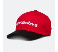 Alpinestars Linear Flexifit Red / Black / White Baseball Cap - 1230-81005