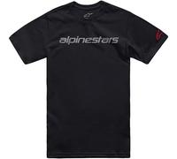 Alpinestars Linear Wordmark 2.0 Motorcycle Casual SS CSF T-Shirt -Black/Grey/Red