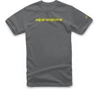 Alpinestars Linear Wordmark Fashionable Casual Wear T-Shirt Charcoal / Yellow