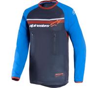 Alpinestars Motocross Jersey Maxdura Dual, Grey/Blue, Long Sleeve, Men's 3XL