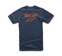 Alpinestars Men RIDE 2.0 TEE T-shirt - ride 2.0 tee navy/orange, XXL