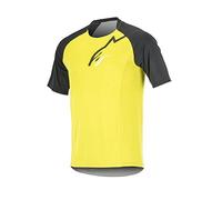 Alpinestars Men Trailstar Short Sleeve Jersey - Black/Acid Yellow, Medium