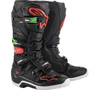 Alpinestars Men's 2012014-1366-10 Tech 7 Boots Black/Red/Green Sz 10, Multi, 8 UK