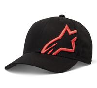 Alpinestars Men's 6 panel Snapback Cap ~ Corp Snap 2 Black Warm Red