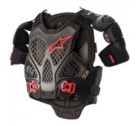 Alpinestars Men's A-6 MX Motocross Chest Armour (Black/Anthracite/Red)