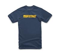 Alpinestars Men's Ageless Classic Tee Short Sleeve Jersey, Navy/Yellow, S