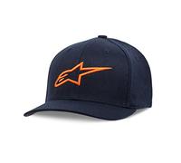 Alpinestars Men's Ageless Curve Hat Baseball Cap with Original Flexfit Inner Band Navy/Orange
