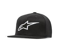 Alpinestars Men's Ageless Flat Men's Logo Hat Flat Bill Flex Back Baseball Cap, Black (Black/White ), L UK