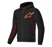 Alpinestars Chrome Air Sport Motorcycle Zip Hoodie, black-red, size M for Men