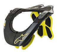 Alpinestars BNS Tech-2 Neck Protector, black-yellow, size L XL for Men